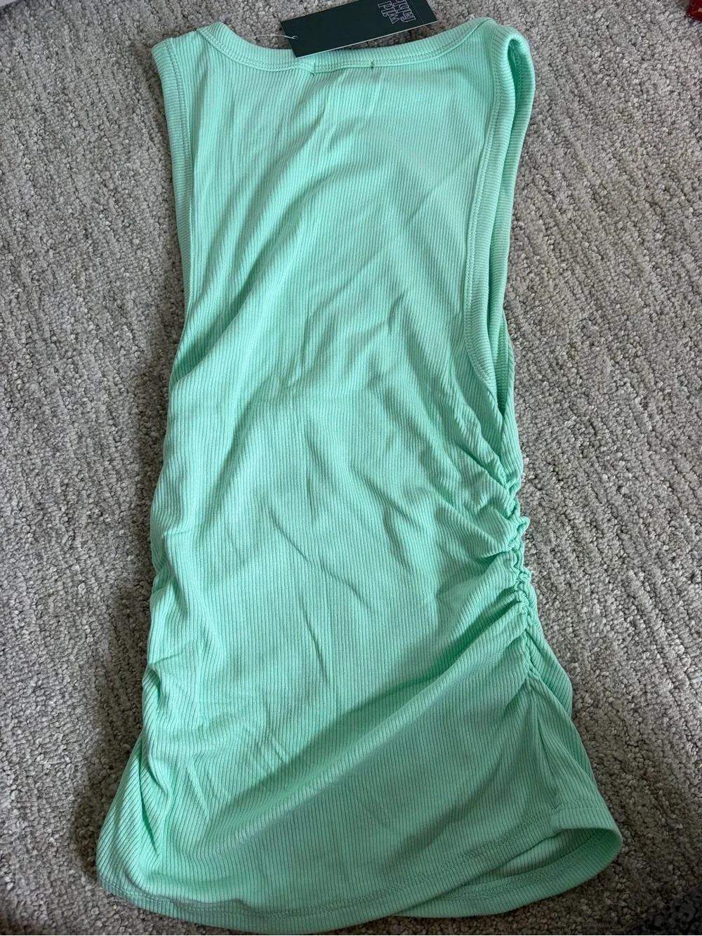 Target Wild Fable Mint Green Ribbed Shell Tank Top - Picture 3 of 4